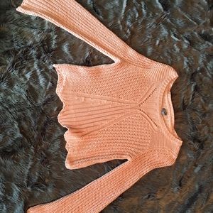 Aeries light pink crop sweater